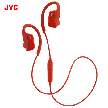 杰伟世（JVC）HA-EC600BT 颈挂式蓝牙耳机 运动防水防汗防滑防掉挂耳蓝牙耳机 红色