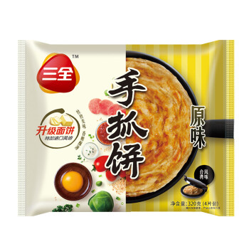 三全 千丝手抓饼 原味 320g 2件起售 早餐 烧烤