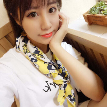 围巾领巾头巾女小方巾丝巾绸缎薄款 大力水手