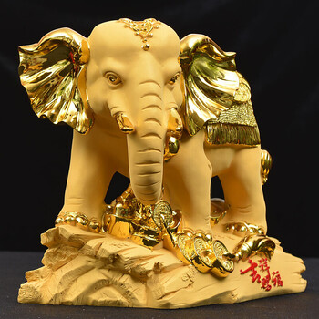 物有物语 大象摆件 欧式客厅创意家居乔迁搬家商务摆件饰品树脂工艺品