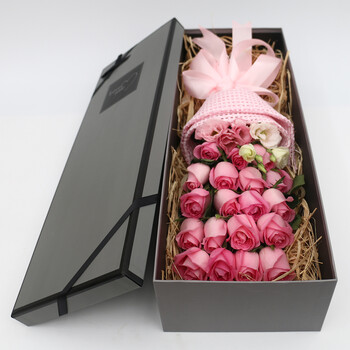 鲜花速递母节送母长辈同城送花上门红粉玫瑰礼盒花束 【loverose】19