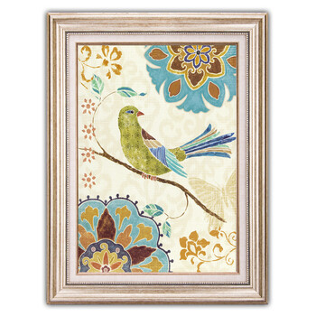 装饰画欧式客厅沙发背景墙挂画卧室餐厅壁画美式乡村田园清新抽象花鸟