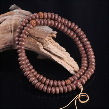 玉鑫年 手工菩提木手串龙文菩提檀木龙纹108算盘珠手链男女款