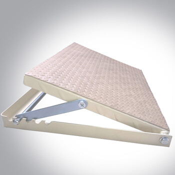 腿脚踝关节矫正板足内外翻下垂站立训练器械拉筋斜板 奶黄色防滑款(奶