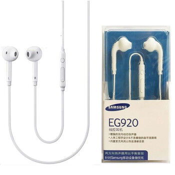 
                                        三星S6耳机入耳式S6 edge线控耳机NOTE2/4 S4/5/6/7 A8/9耳机 EG920白色                