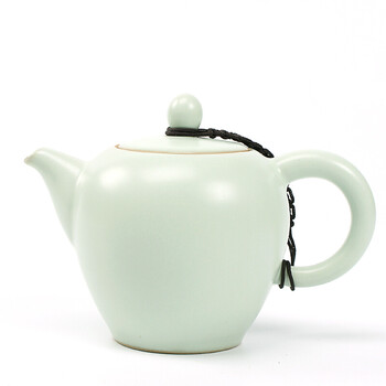 陶瓷家用大号功夫茶壶汝窑茶壶单壶可养开片手工套装 贵妃壶(220ml)