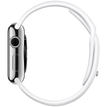 Apple Watch 智能手表(38毫米不锈钢表壳搭配白色运动型表带 MJ302CH/A）