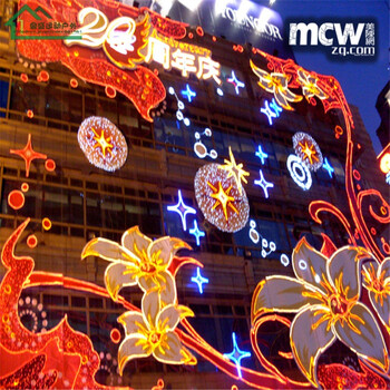 室外led灯光幕墙画 外墙灯饰画装饰 10平方米【图片 价格 品牌 报价】