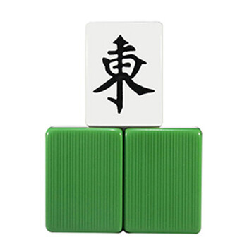 苦旅(kulv) 麻将牌家用手搓大号麻将 一级44mm绿色竹丝144张