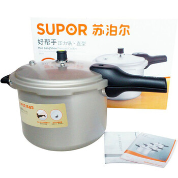 苏泊尔(SUPOR)高压锅20cm铝合金直型压力锅4.0L压力煲明火燃气锅具YL203H2