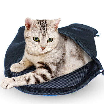 优贝卡猫洗袋洗澡洗猫袋固定袋多功能剪指甲打针防抓黑色洗猫袋