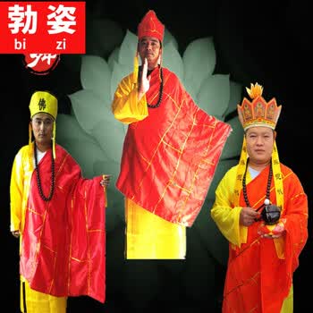 勃姿 法海服装男西游记道具唐僧和尚僧人帽袈裟佛教道袍法衣僧衣祖衣