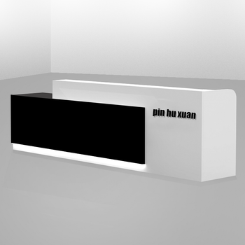 公司前台桌板式吧台桌办公前台接待台迎宾台服务台收银台定制 活动柜