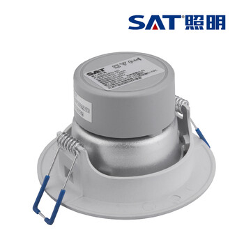 SAT照明为而普系列 特价促销 LED家居灯 天花射灯 开孔7-8cm 3W 特价！ 银色 3W正白光