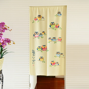 
                                        风雅荷塘 相亲相爱85*150CM 经编纱精品印花风水门帘 布艺 隔断 送杆                