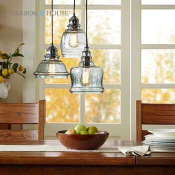 【新品】Harbor House Paxton 玻璃单头吊灯三头组合吊灯美式多款 单头吊灯-110470 单头吊灯-110470