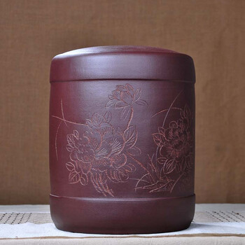 
                                                            茗露 紫砂茶叶罐 宜兴紫砂茶缸 11饼茶罐 存茶罐茶仓普洱罐白茶罐 宜兴紫砂茶叶罐 大号茶 紫砂牡丹罐                
