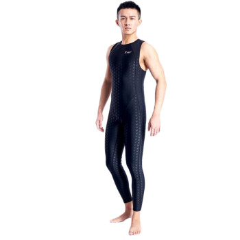 速干无袖长腿连体游泳衣 男女 竞速训练比赛背心式泳衣 长腿连体泳衣