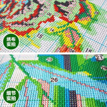 
                                        左岸临风3D十字绣客厅家和万事兴玉兰花新款碟戏玉兰花开富贵卧室系列 3D精准印花丝光线175*63只绣玉兰和树叶                