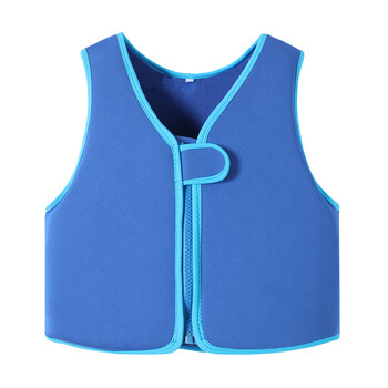 儿童救生衣浮潜背心小童浮力衣学游泳钓鱼浮潜 蓝色 l