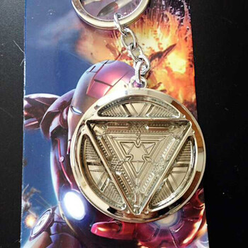 标跃 钢铁侠反应堆能量核心金属 盾牌钥匙扣挂件汽车改装用品 银色