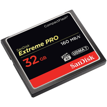 
                                                                                闪迪（SanDisk）32GB CF（CompactFlash）存储卡 高级单反相机内存卡 UDMA7 4K至尊超极速版 读速160MB/s                