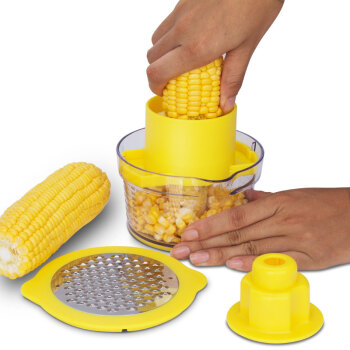 厨格格 创意厨具剥玉米器玉米刨玉米剥离器玉米脱粒器 姜蒜刨 芝士刨 量杯多功能