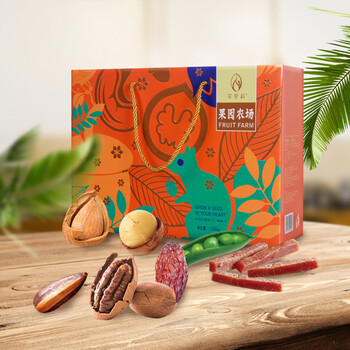 艾贝拉 果园农场松鼠坚果大礼包年货干果礼盒1556g