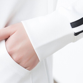IG 运动套装女秋学生跑步大码休闲两件套宽松运动服长裤套装修身 白色 M