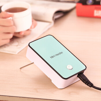 迷你掌上空调取暖器手持小型暖风机学生家用办公桌面电暖气电热扇