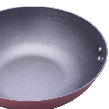 
                                        WOMI沃米 不粘炒菜锅 炒锅无油烟铁锅 电磁炉通用锅具32CM WM-K101 无盖                
