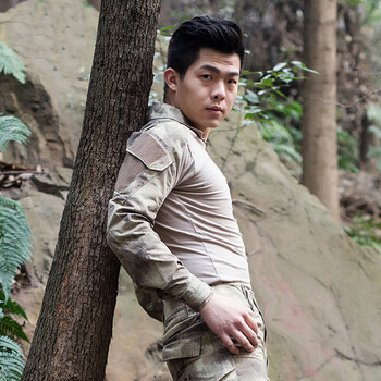 野小子(wildboy) 战狼青蛙服g3紧身上衣作训服 废墟灰 s