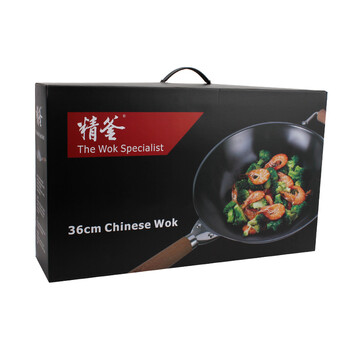 
                                                            美思工房（Metier）精釜铁锅圆底铁锅 无涂层少油烟不易粘锅圆底炒菜厨房锅具K0102N 36CM新款圆底炒锅                