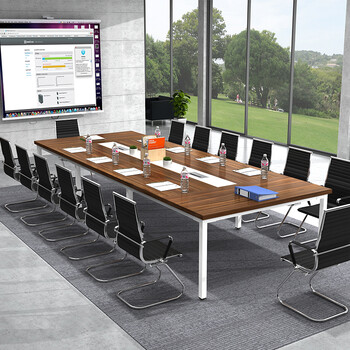 驰界(chijie)长桌会议台板式10人会议桌