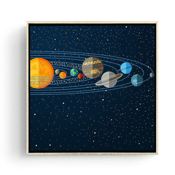太阳系 工业风装饰画客厅星际星球壁画宇宙挂画银河系墙画sn8828 b款