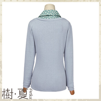 Artka阿卡2015夏装新款女装印花拼接假两件百搭长袖t恤ZA10848Q 普蓝 M