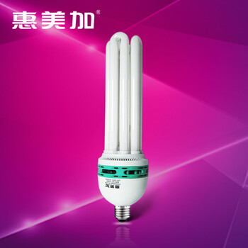 
                                        惠美加 85W节能灯 E27螺口 4U型三基色灯泡 正白光 大瓦数夜市摊仓库厂房工矿灯光源                
