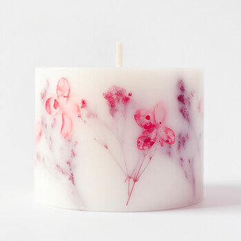 手工干花植物香薰蜡烛招桃花星能量蜡烛改运蜡烛 水象-樱花味