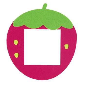 萌肉居 可爱卡通毛毡镂空开关贴 创意插座墙贴 不伤墙免粘开关套 草莓