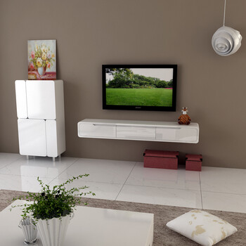 烤漆壁挂电视机柜液晶电视墙柜简约现代卧室小户型机挂墙式电视柜