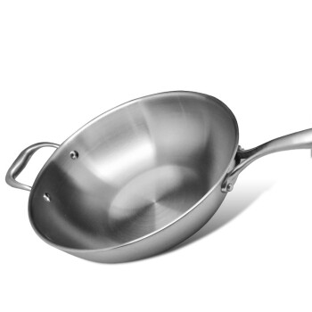 宜利客(iLike)  炒锅 304不锈钢带钢化玻璃盖不粘锅30cm LK6101