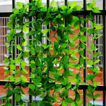 fghgf 仿真花绿植藤条藤蔓阳台空调管吊顶装饰绢布假植物叶子