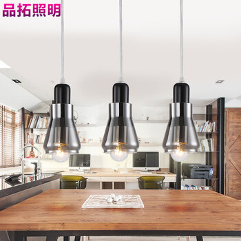 品拓 创意艺术现代简约美式工业吊灯卧室餐厅吊顶灯聚吧台灯 单头A款白光