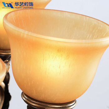 华艺灯饰 欧式吊灯 客厅餐厅卧室书房简约铁艺灯具 艾克诗顿 CH0026 8头