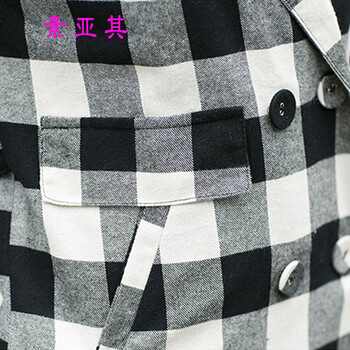 素亚其2015秋装新款女装韩版修身时尚女款棉服中长款棉衣马甲151 黑色 L