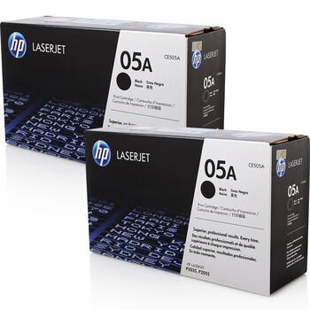 
                                        惠普（HP)CE505A 双包装黑色硒鼓 05A（含2个单支装 适用于HP P2035/2035n P2055d/2055dn）                