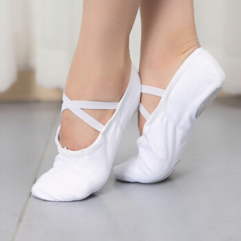 舞蹈鞋软底练功瑜伽舞鞋白色儿童芭蕾舞蹈鞋女练功鞋软底 [ 白色 ]软
