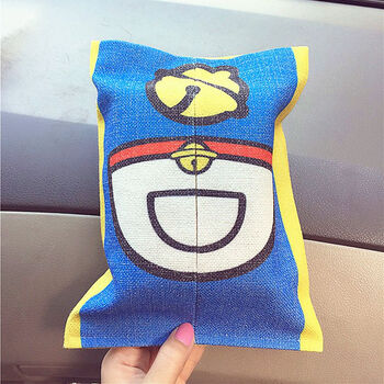 复古抽纸巾包收纳袋 车载布艺纸套纸巾盒 小叮当百宝袋(送200抽纸巾)