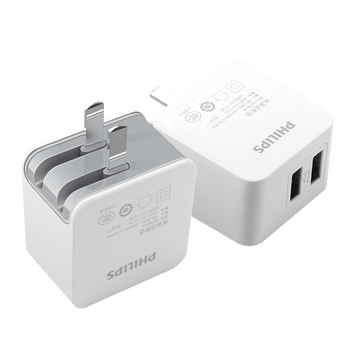 飞利浦(philips) 飞利浦 dlp3018 双usb 折叠式 手机充电器 充电头