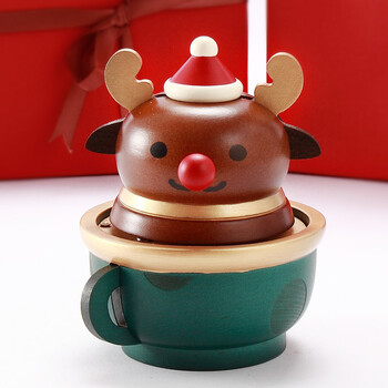 jeancard八音盒音乐盒木质女生生日礼物圣诞节绿杯 绿杯麋鹿(圣诞)